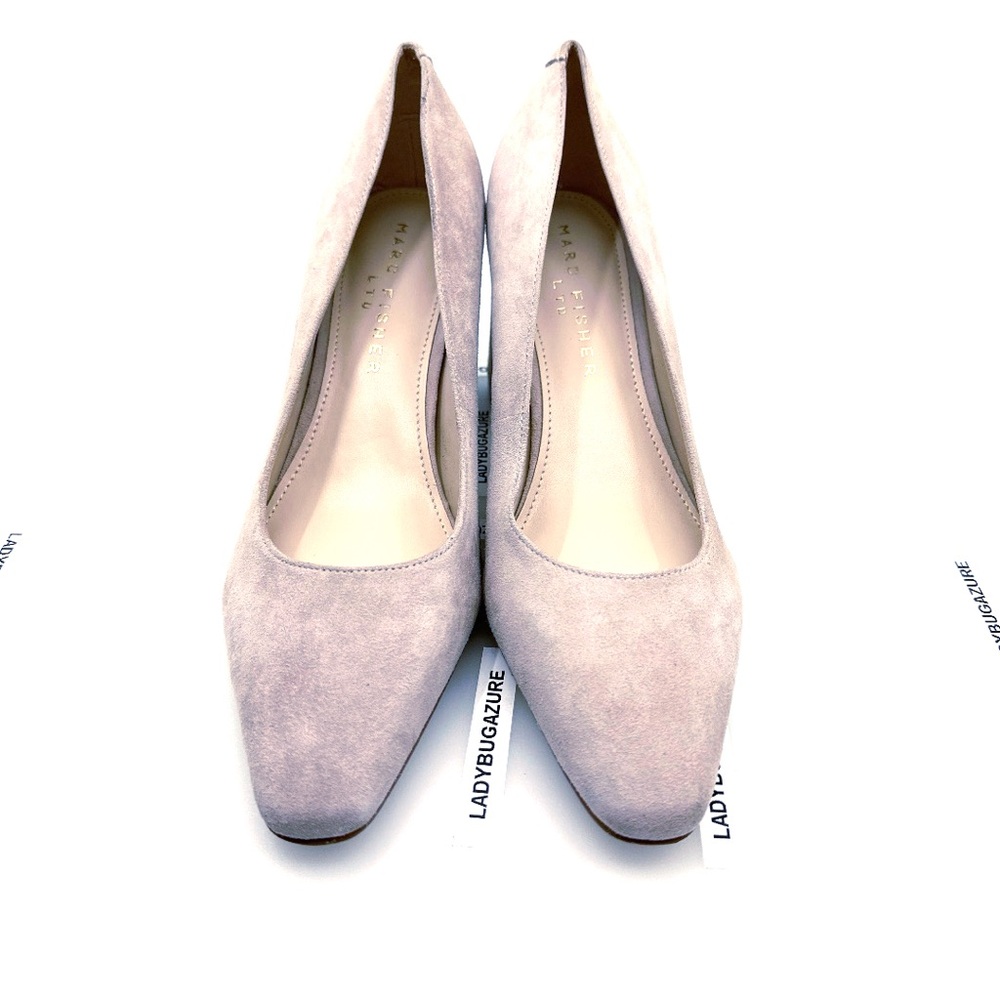 March Fisher LTD Elegant Suede Women's Square Heel Shoes Size 8M